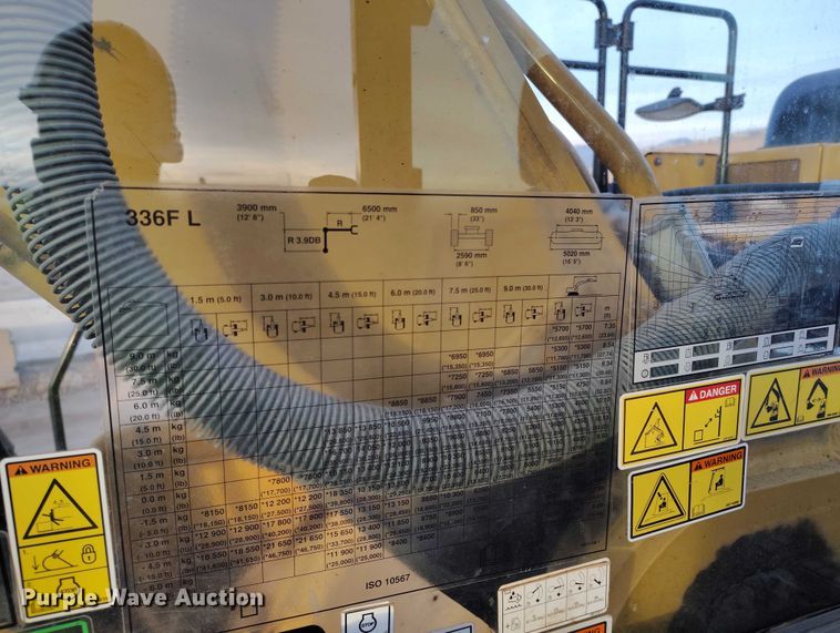 image for item DT0874 2016 Caterpillar 336F L excavator