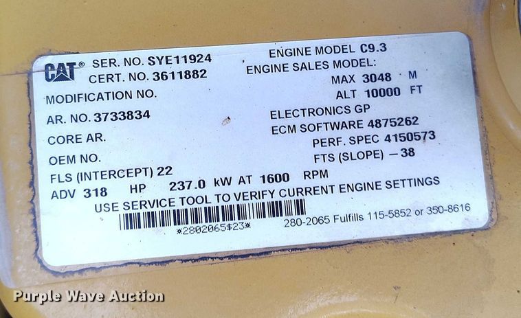 image for item DT0874 2016 Caterpillar 336F L excavator