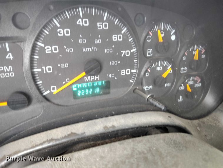 image for item DT0877 2005 Isuzu H6500 flatbed truck with crash attenuator