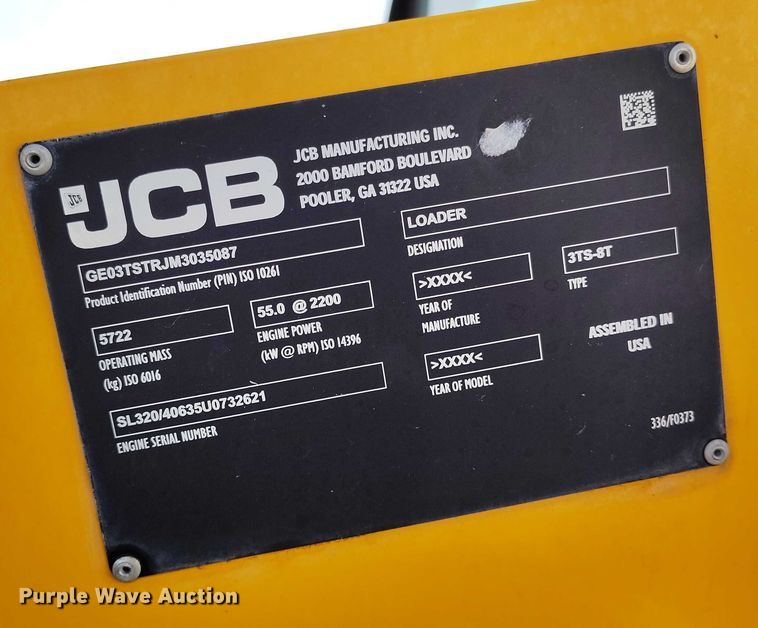 image for item DT0881 2021 JCB 3TS-8T tracked skid steer loader