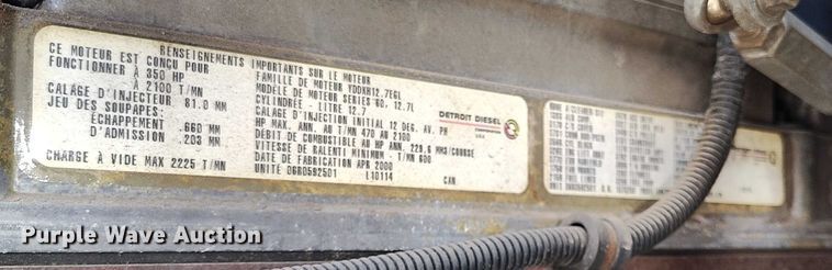 image for item DT0961 2001 Sterling A-Line vacuum truck