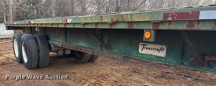 image for item DT4998 1986 Transcraft ETL-48-80 extendable flatbed trailer