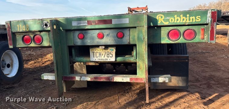 image for item DT4998 1986 Transcraft ETL-48-80 extendable flatbed trailer