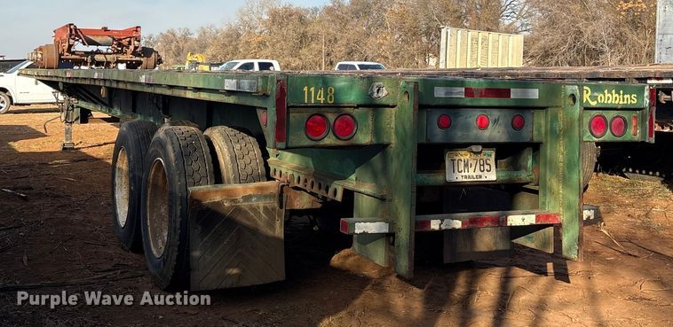 image for item DT4998 1986 Transcraft ETL-48-80 extendable flatbed trailer