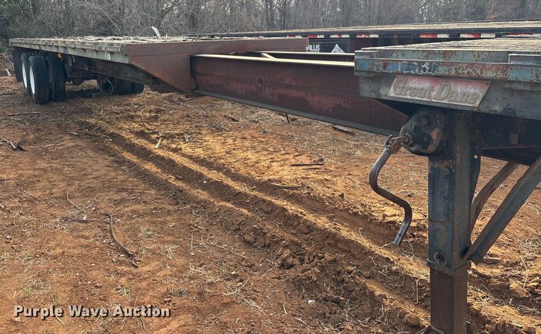 image for item DT4999 1987 Great Dane EXT-45-75 extendable flatbed trailer