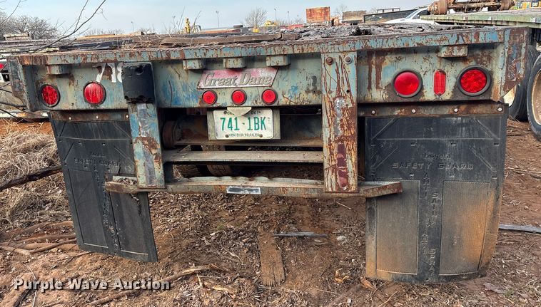 image for item DT4999 1987 Great Dane EXT-45-75 extendable flatbed trailer