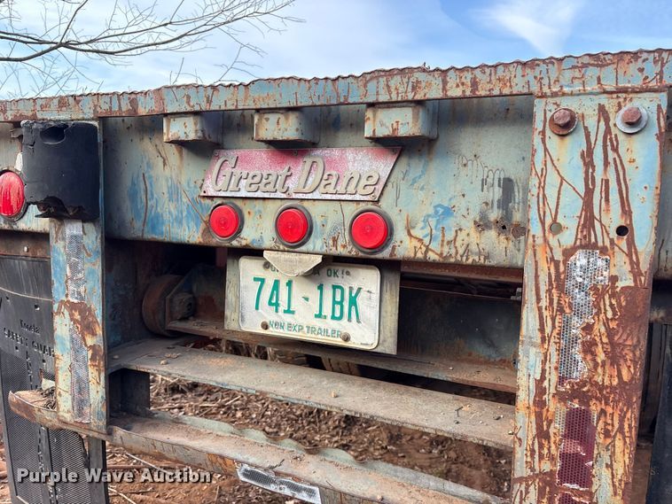 image for item DT4999 1987 Great Dane EXT-45-75 extendable flatbed trailer