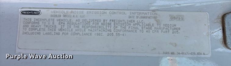 image for item DU0380 2012 Freightliner Business Class M2 sewer jetter truck