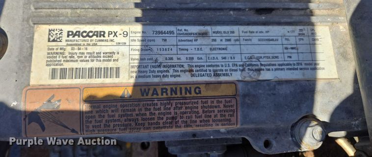 image for item DU2698 2017 Kenworth T370 dump truck