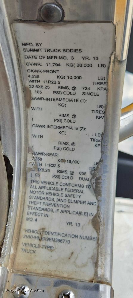 image for item DU2714 2014 Kenworth T270 utility / service truck