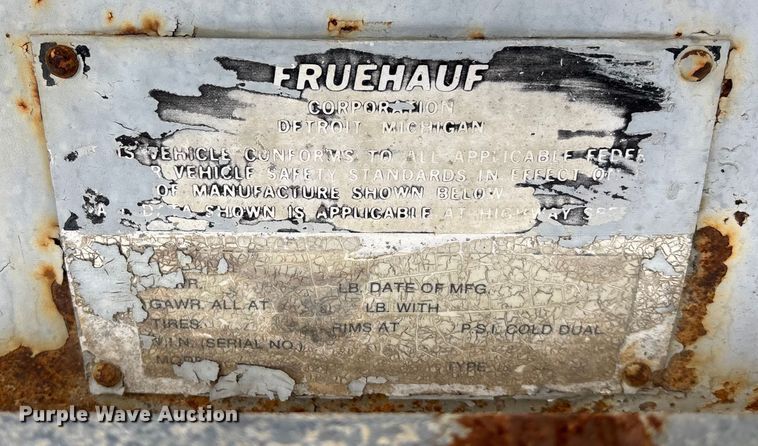 image for item DU6995 1989 Fruehauf end dump trailer