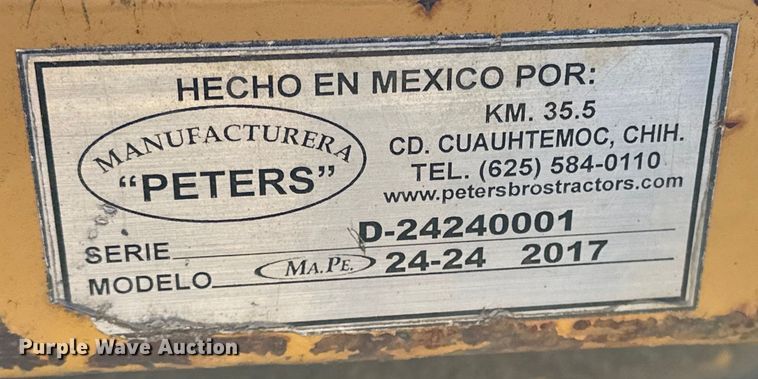 image for item DV0771 Peters Manufacturing P-24-24 disk