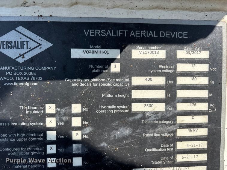 image for item DW7480 2017 Ford F550 bucket truck