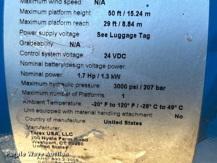 image for item DW7492 2020 Genie TZ-50 DC boom lift