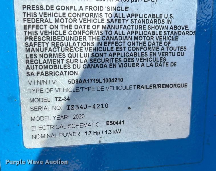 image for item DW7493 2020 Genie TZ-34 