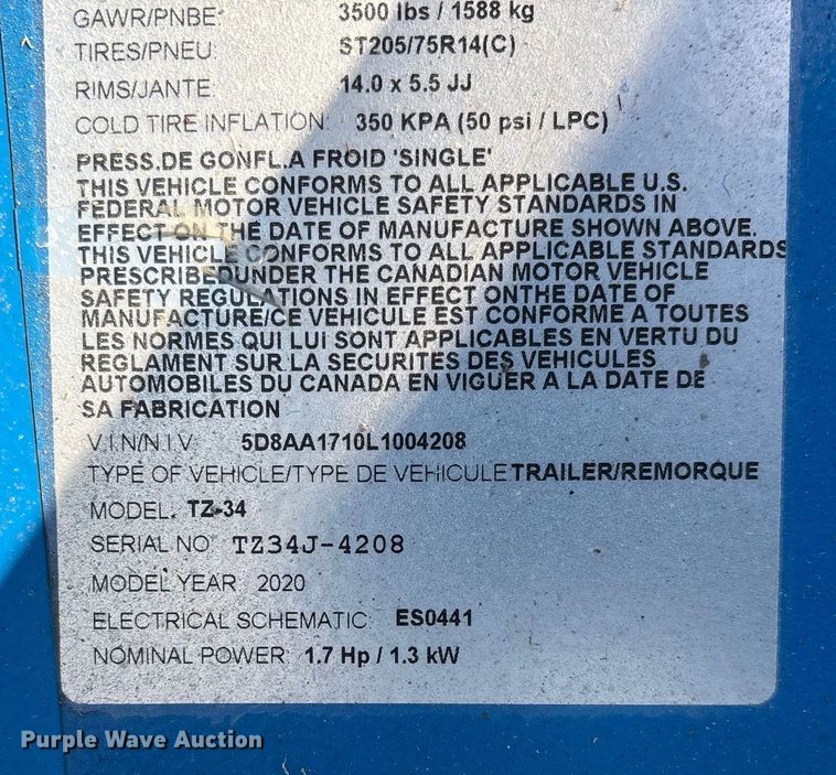 image for item DW7494 2020 Genie TZ34 boom lift