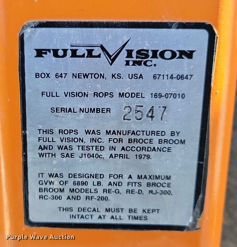 image for item EA2866 1997 Broce RJ300 broom