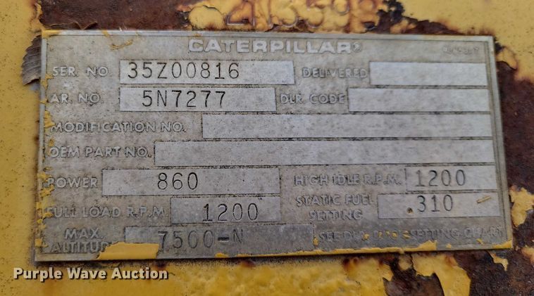 image for item EA2868 Caterpillar D398 generator