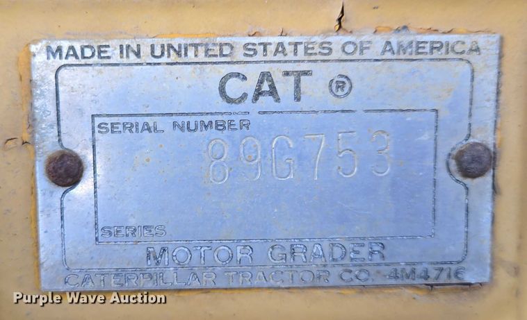 image for item EB1286 1964 Caterpillar 120 motor grader