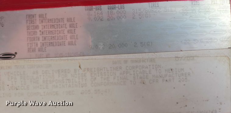 image for item EB1288 2004 Sterling L8500 dump truck