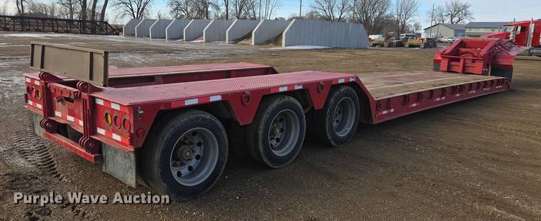 image for item EB1297 2012 Globe Trailer Manufacturing lowboy equipment trailer