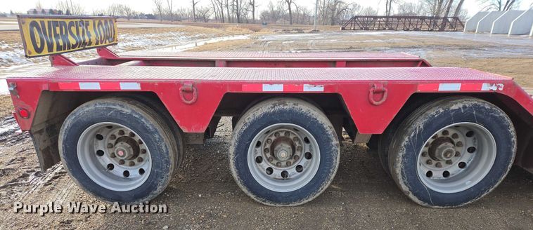 image for item EB1297 2012 Globe Trailer Manufacturing lowboy equipment trailer