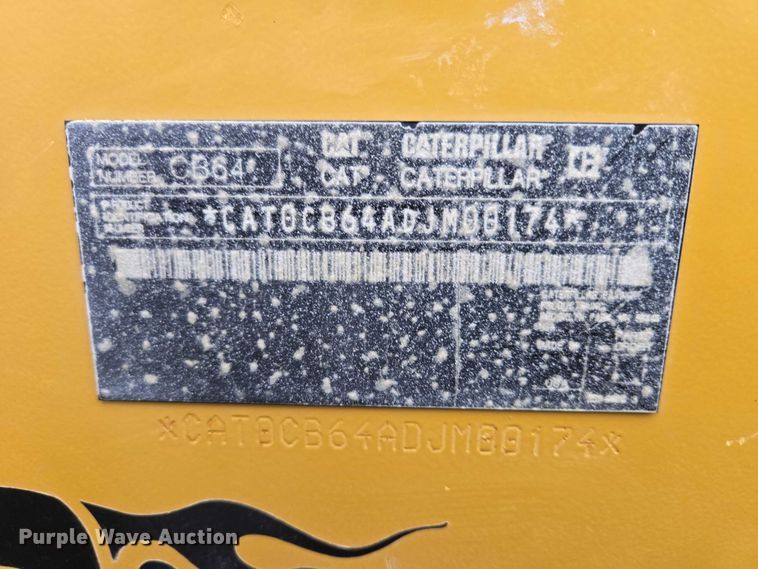 image for item EB1300 2010 Caterpillar CB-64 double drum vibratory roller