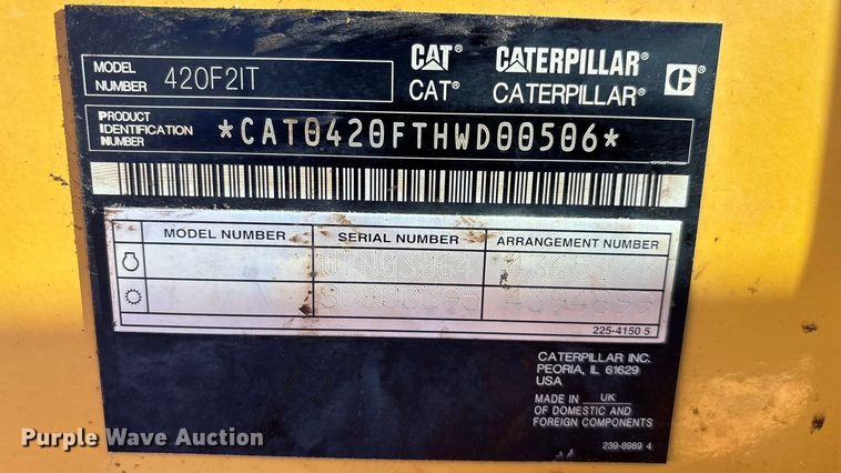 image for item ED2450 2015 Caterpillar 420F2 IT backhoe