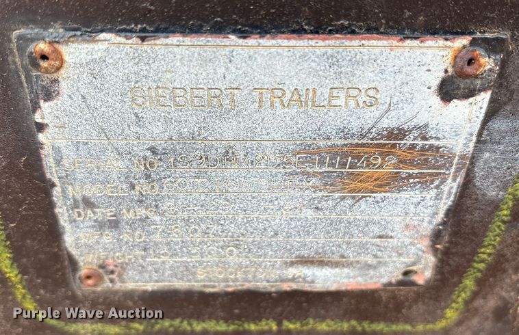 image for item EE0096 1984 Siebert 60T16WDDEX lowboy equipment trailer