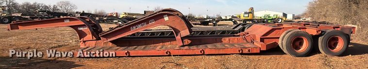 image for item EE1415 1965 Talbert lowboy equipment trailer