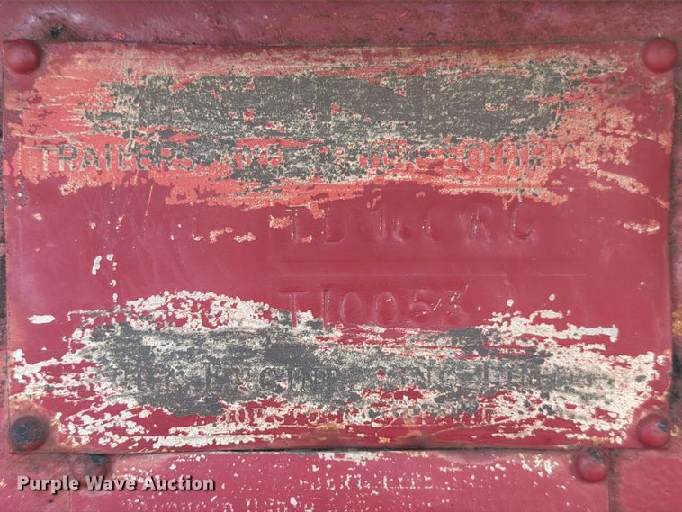 image for item EE1415 1965 Talbert lowboy equipment trailer