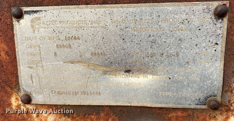 image for item EE1432 1985 Aztec drop deck trailer