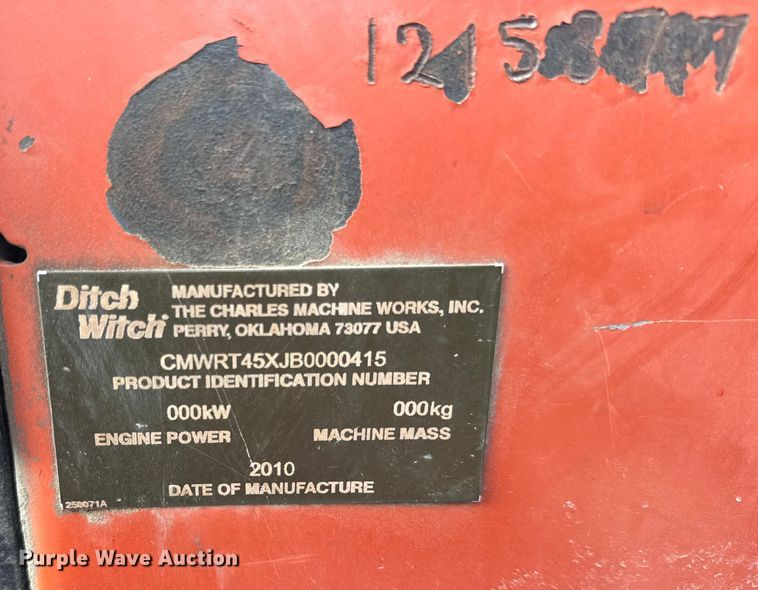 image for item EF2398 2010 Ditch Witch RT45 trencher