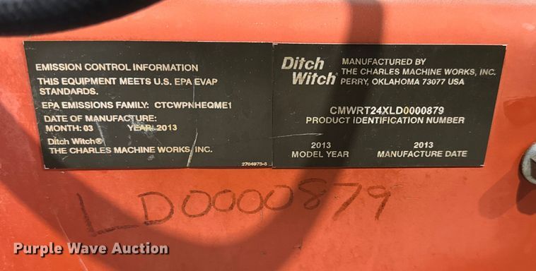 image for item EF2404 2013 Ditch Witch RT24 trencher