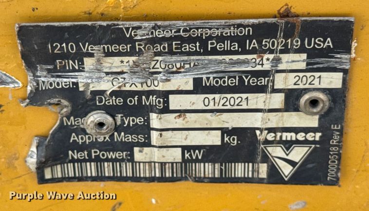 image for item EF2409 2021 Vermeer CTX100 compact utility loader