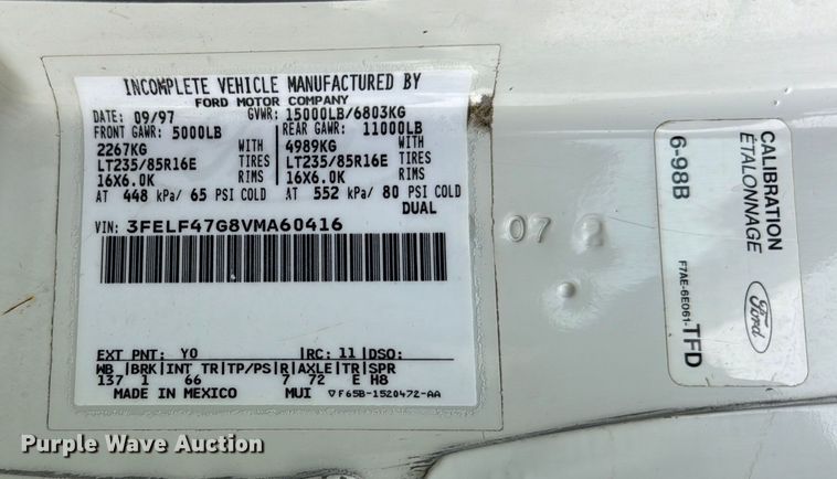 image for item EF2411 1997 Ford F450 Super Duty bucket truck