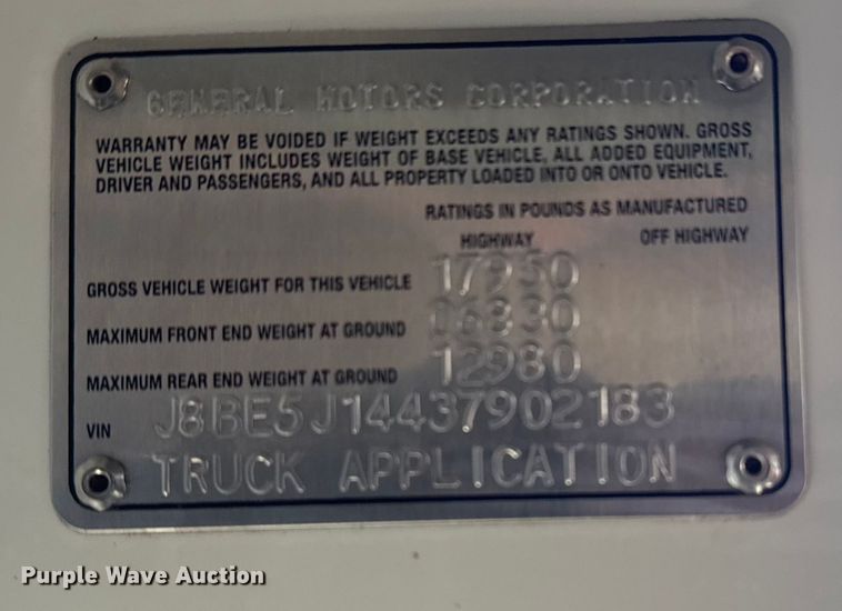 image for item EG2058 2003 Chevrolet W5500 utility / service truck