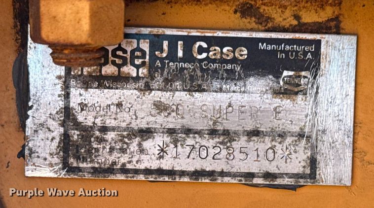 image for item EG2063 1985 Case 580E backhoe