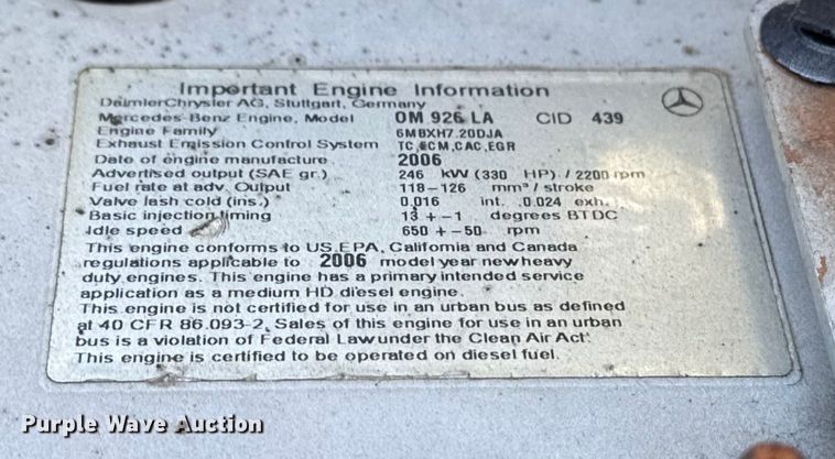 image for item EG2070 2007 Freightliner Business Class M2 digger derrick truck