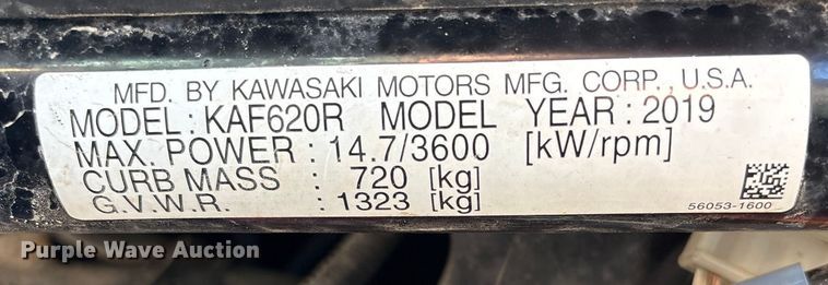 image for item EI5726 2019 Kawasaki Mule 4010 utility vehicle