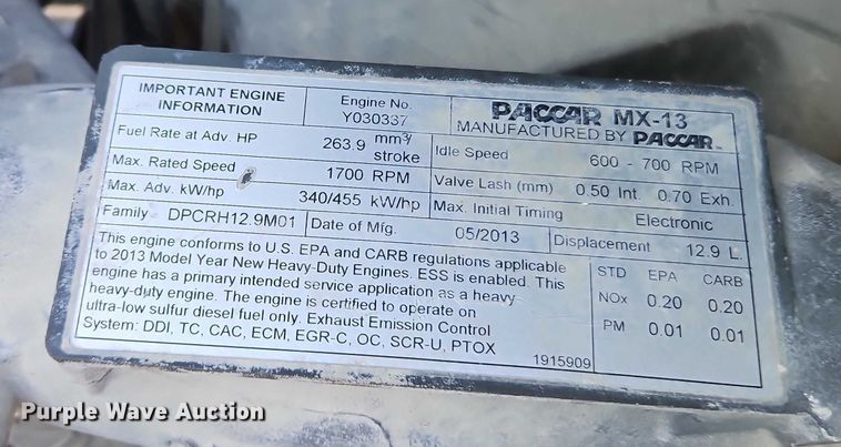 image for item EO4978 2014 Kenworth T660 Series semi truck