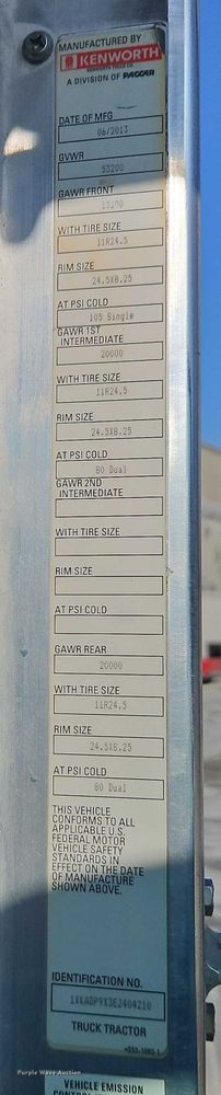 image for item EO4978 2014 Kenworth T660 Series semi truck