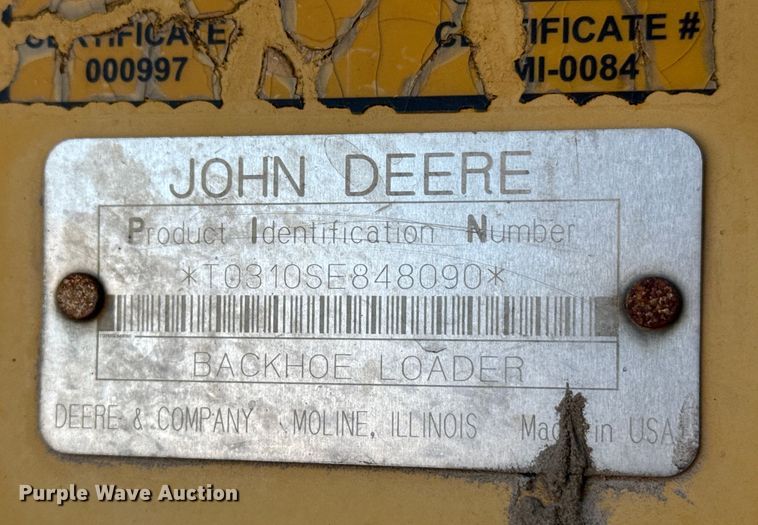 image for item EP2905 1998 John Deere 310SE backhoe