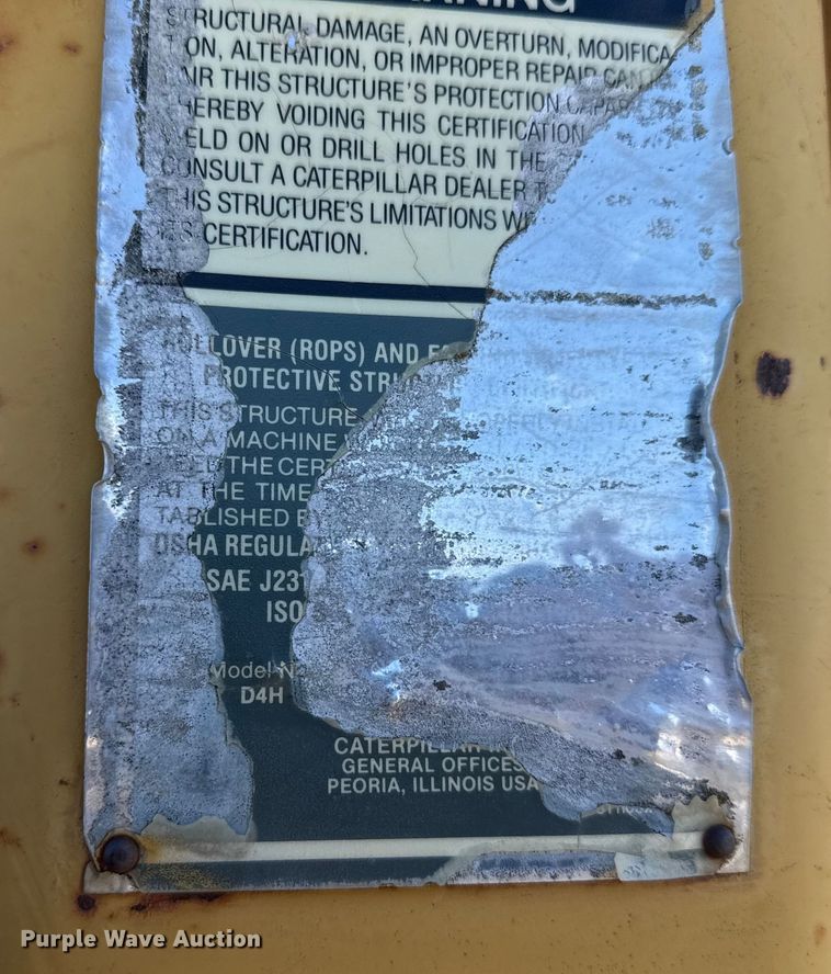 image for item EP2909 1991 Caterpillar D4H dozer