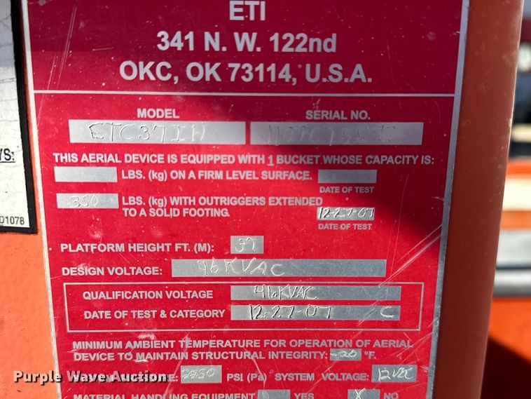 image for item ES1021 2008 International 4100 SBA bucket truck