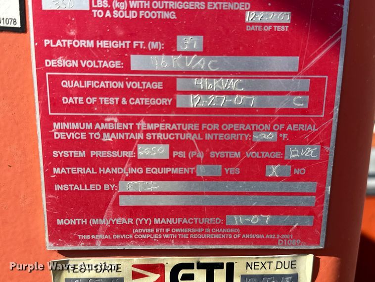 image for item ES1021 2008 International 4100 SBA bucket truck