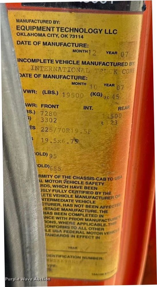 image for item ES1021 2008 International 4100 SBA bucket truck