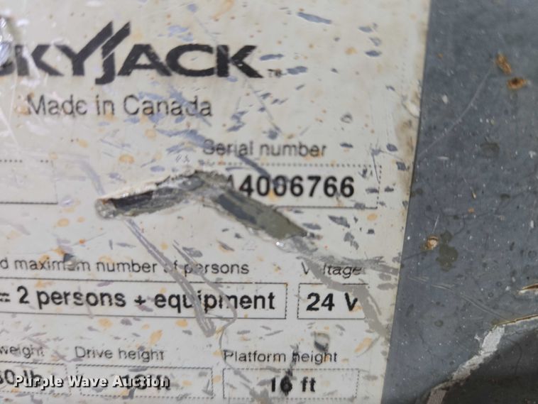 image for item ES2879 Skyjack SJ16 vertical lift