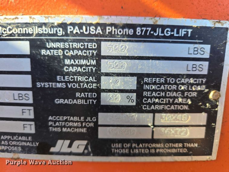 image for item ES2899 2008 JLG 450AJ Series II boom lift