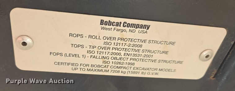 image for item ES2901 2017 Bobcat E35 mini excavator
